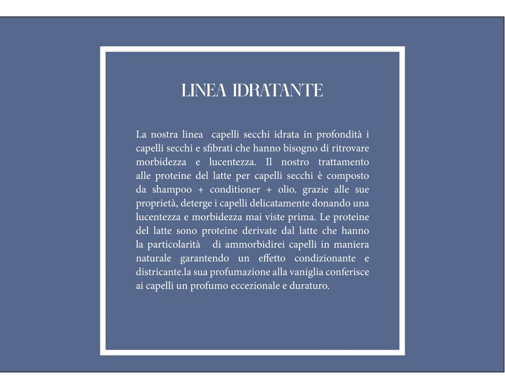 immagine della descrizione della linea idratante con caratteristiche