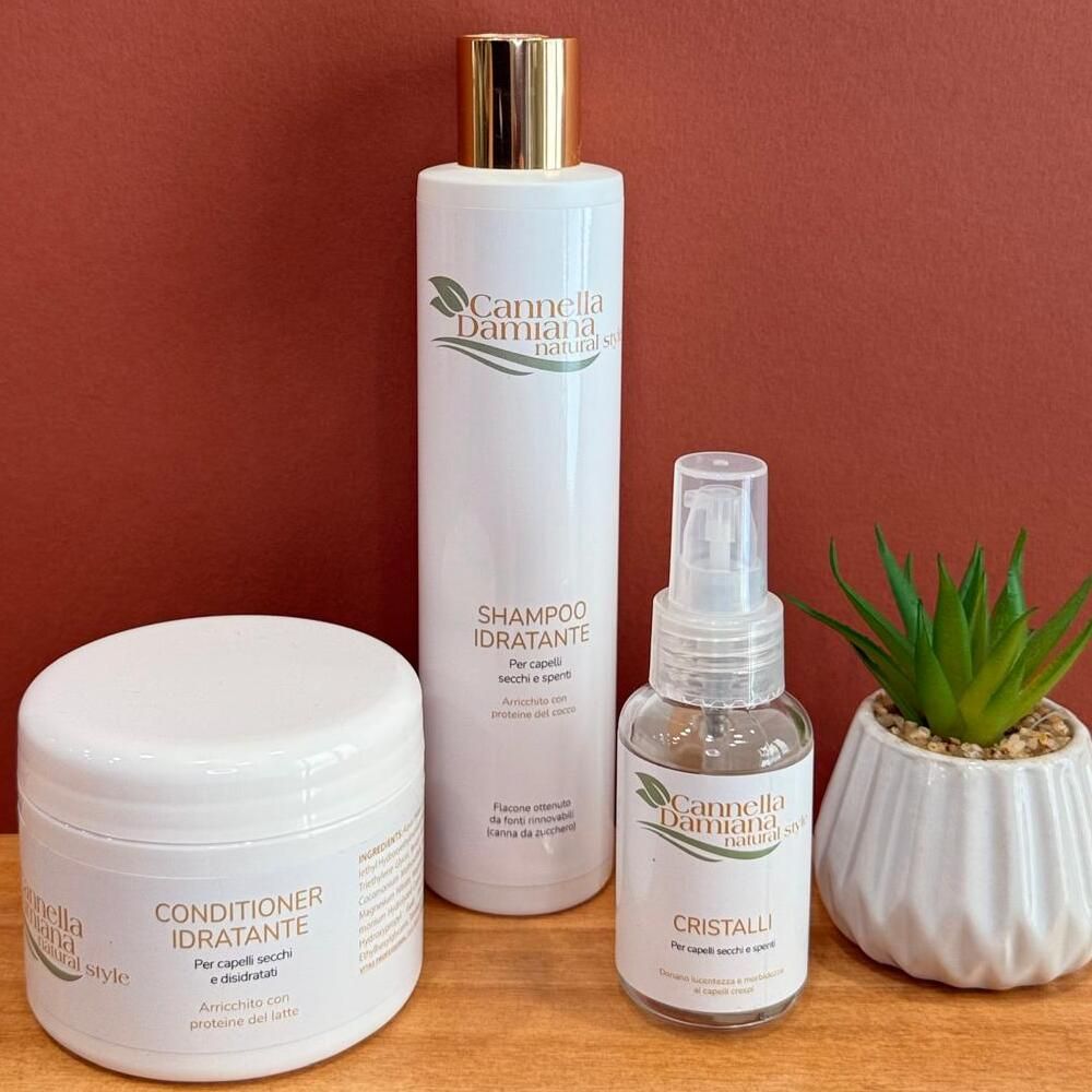 immagini dei prodotti kit idratante della linea cannella damiana natural style