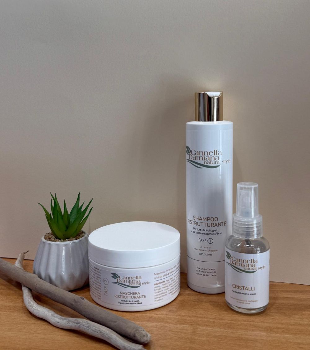 immagini dei prodotti kit ristrutturante della linea cannella damiana natural style