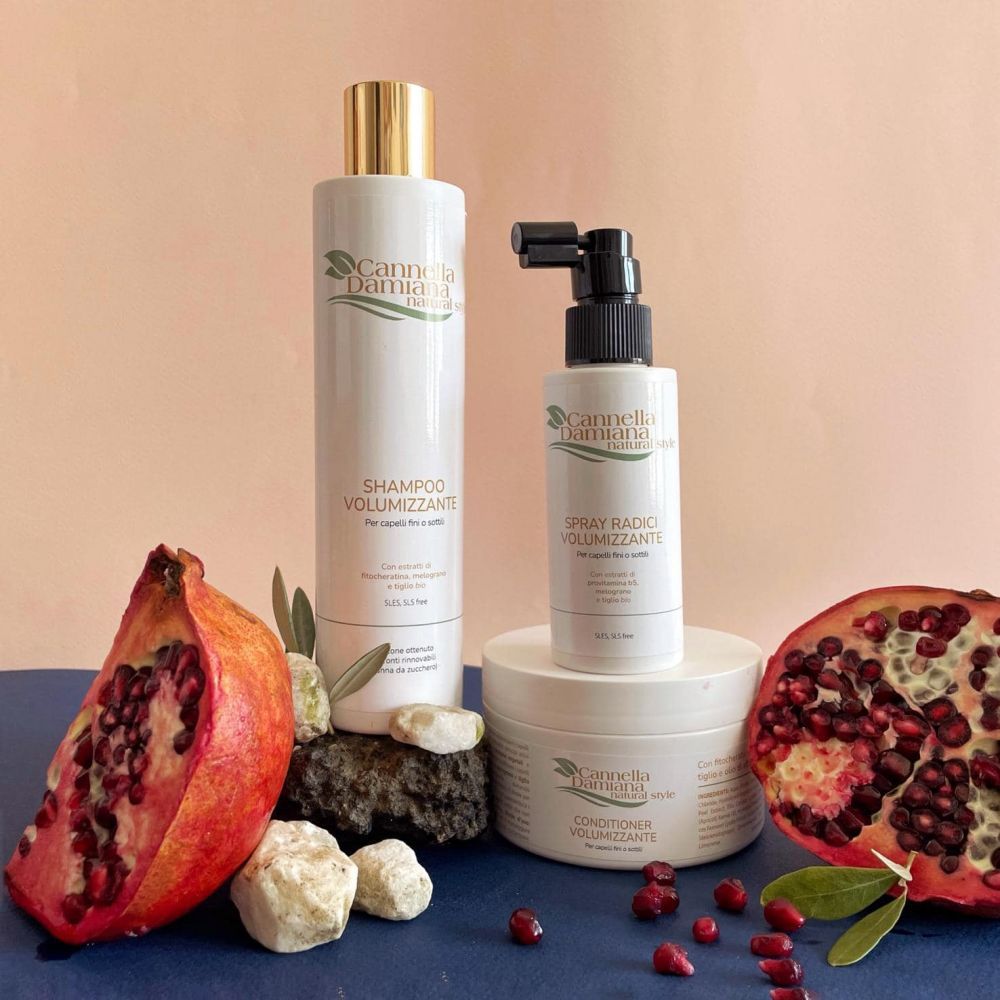 immagine della linea volumizzante shampoo, maschera e spray