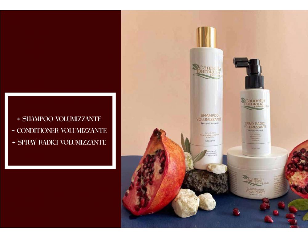 immagine della linea volumizzante shampoo, maschera e spray
